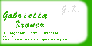 gabriella kroner business card